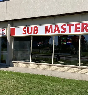 Submaster sign and shop windows